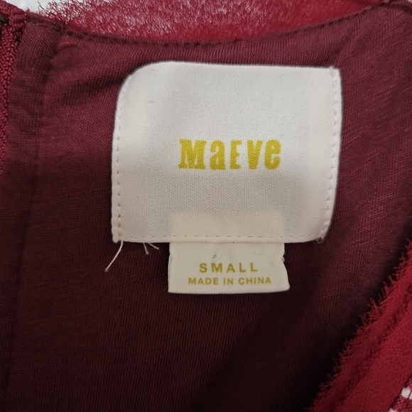 anthropologie Maeve pleating details raw hem shear details size small - Picture 6 of 16